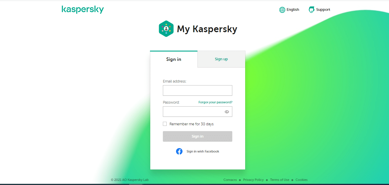 MY KASPERSKY LOGIN